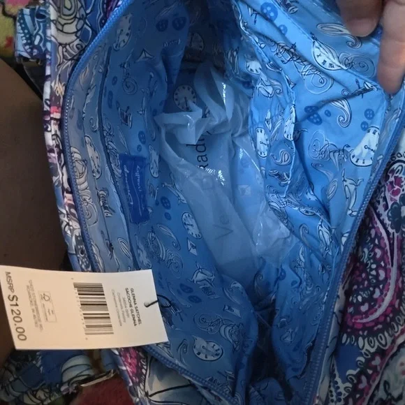 Vera Bradley DISNEY Cinderella Blue and Pink Paisley Bag - Picture 3 of 5